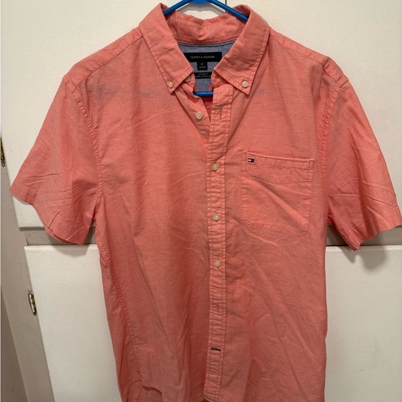 Tommy Hilfiger Men's Pink Button Down Shirt - Picture 3 of 4